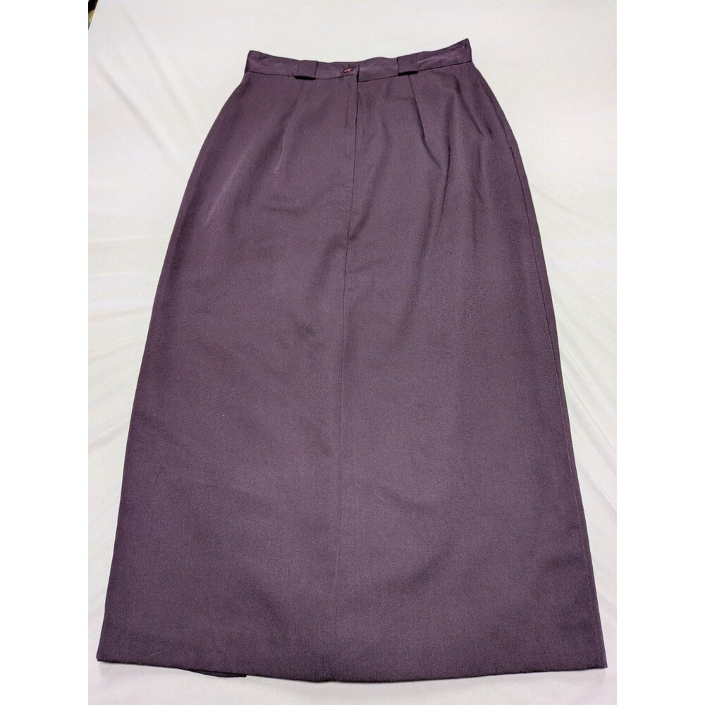 Vintage Michele Purple Pleated Midi Skirt Size 12 Made USA